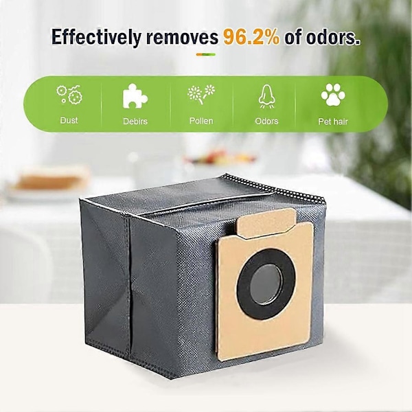 12 Pakke Erstatningsstøvsugerposer for Eufy Clean X8 Pro X10 Pro (W)