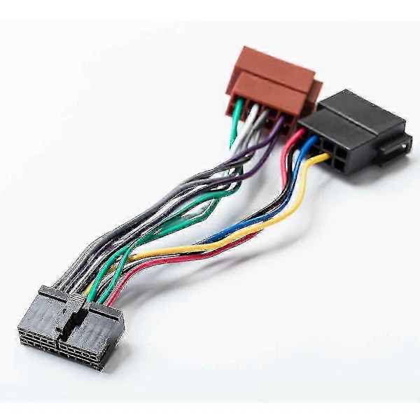 2024 Autoradion ISO-sovitin 20-nastainen kaapeli Universaali Din-liitin Aeg-autostereolle Prology Autoradio ovox Jgc jne. (L)