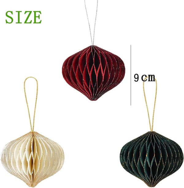 Juldekorationer 6-pack Honeycomb Papper