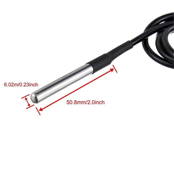 BOJACK DS18B20 Temperatur Sensor Modul Kit med Vandtæt Rustfrit Stål Probe til Raspberry Pi (Fww)
