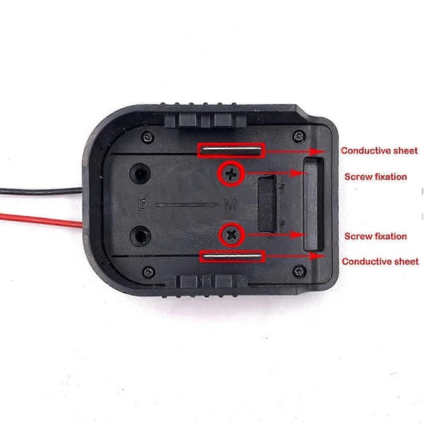 Adapter egnet til MAKITA & BOSCH 18V Batteri Strøm Mount Connector Adapter (Fww)