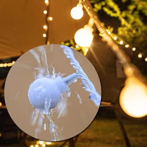 Varmhvite LED-lysstreng med batteridrevne kuler for romantisk festdekorasjon
