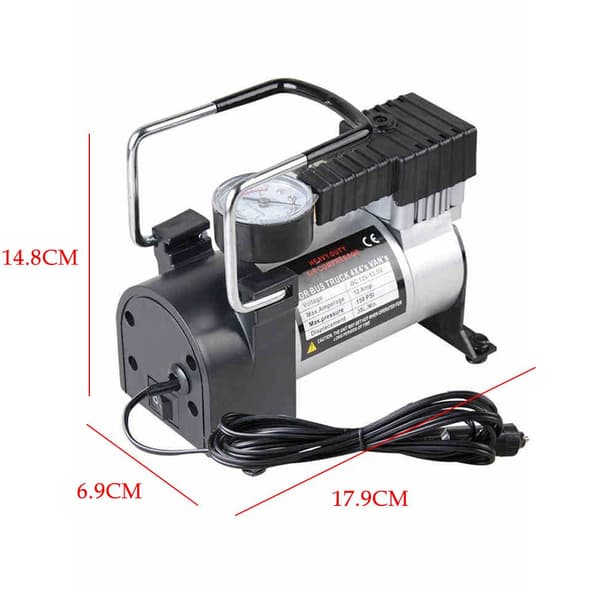Bärbar 12V Elektrisk Bildäckspump 200PSI Kompakt Kompressor