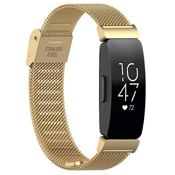 Til Fitbit Inspire 3 Rustfrit Stål Finmasket Rem Udskiftning Smart Urrem med Spænde (W)