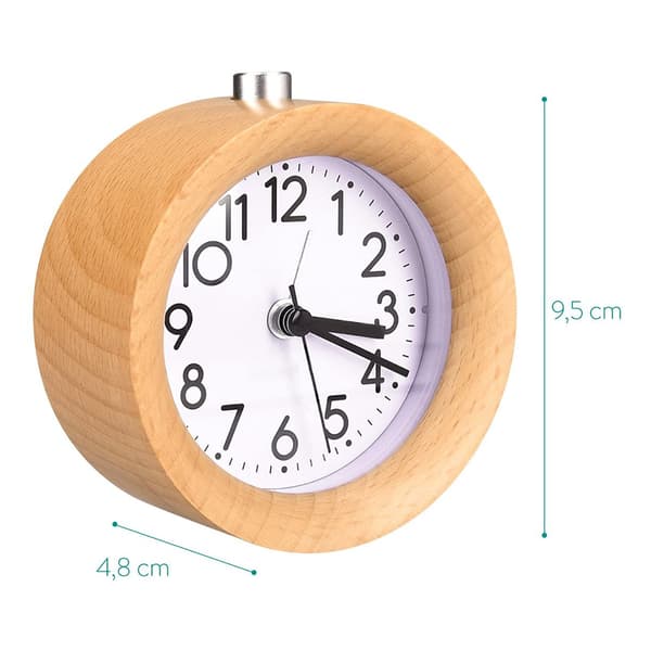 Lydløst træur med alarm - Retrodesign