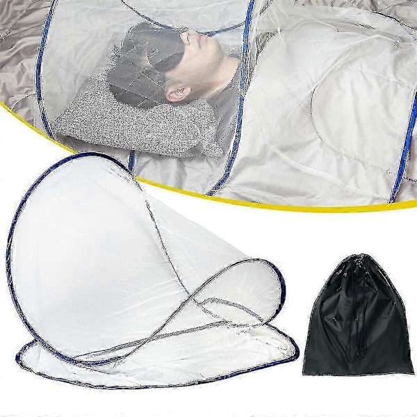 Bärbart Pop-up Myggnät Sovsäck Insektsnät För Sängkläder Camping Uteplats (B)