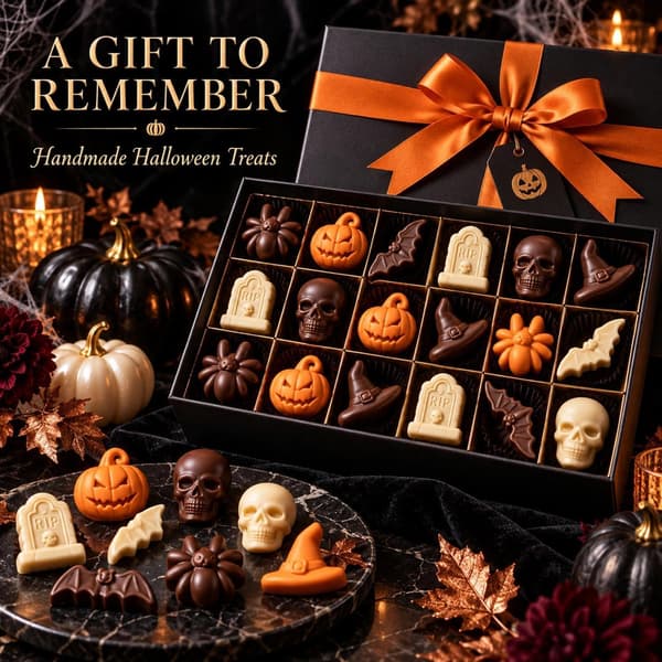 Två Halloween-formar: chokladformar och godisformar i silikon. (W)