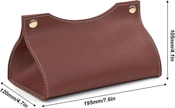 Modern Faux Läder Rektangulär Tissue Box Cover för Hemmet