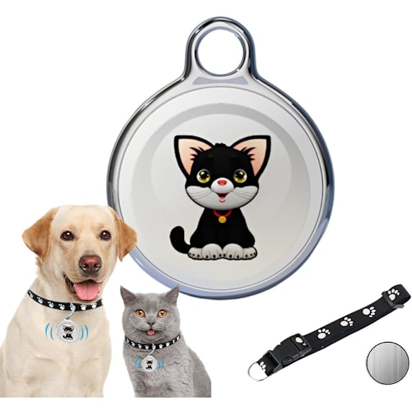 Mini GPS Kattspårare - Vattentätt Halsband för Realtidsspårning av Katter & Hundar (W)