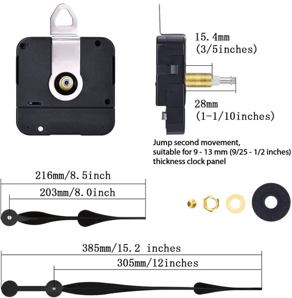 Presis Klokkeurverk Montering 30.5cm Viser