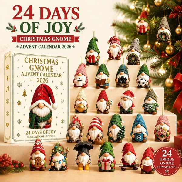 Dekorativ samlargnomfigur – Adventskalender 2026 (W)