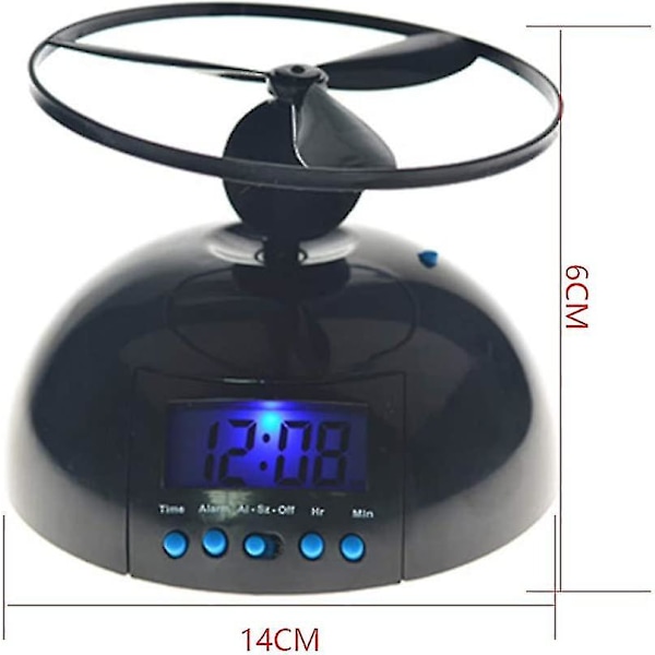 Kreativ Flygande Väckarklocka, LED-Display Digital Snooze-Väckarklocka Högt, Propeller Flygande Design, Används För Sovrum Och Vardagsrum [fw}