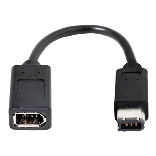 CA-001 20cm IEEE 1394 6-pin hun til 1394a 6-pin han forlængerdatakabel 400 til 400 Firewire - Sort (W)