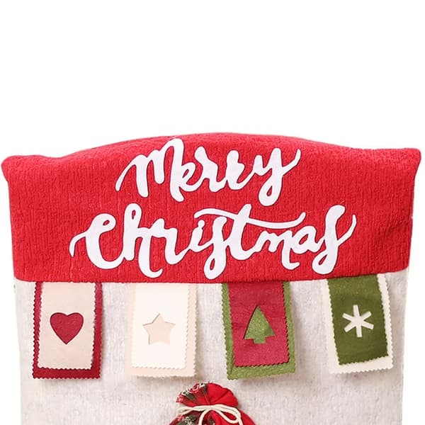 Julstolsset med 3D-jultomtedocka och tygkonst