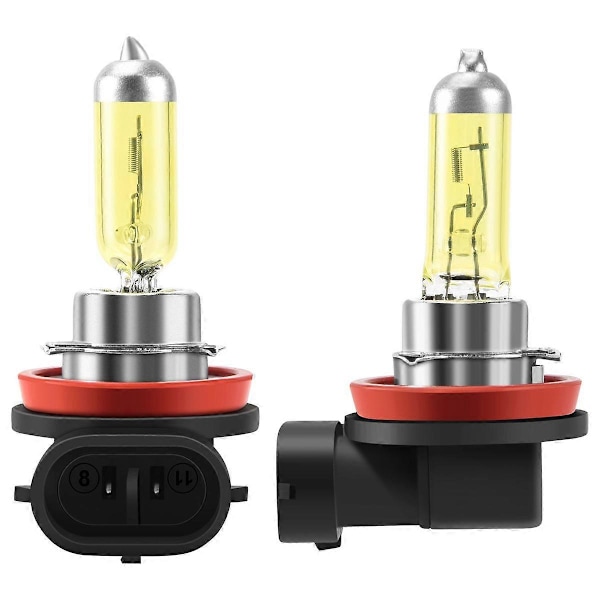 2x H11 55W 3000k Kultainen Keltainen HID Halogeeni Sumuvalopolttimo Ajovalolle (W)