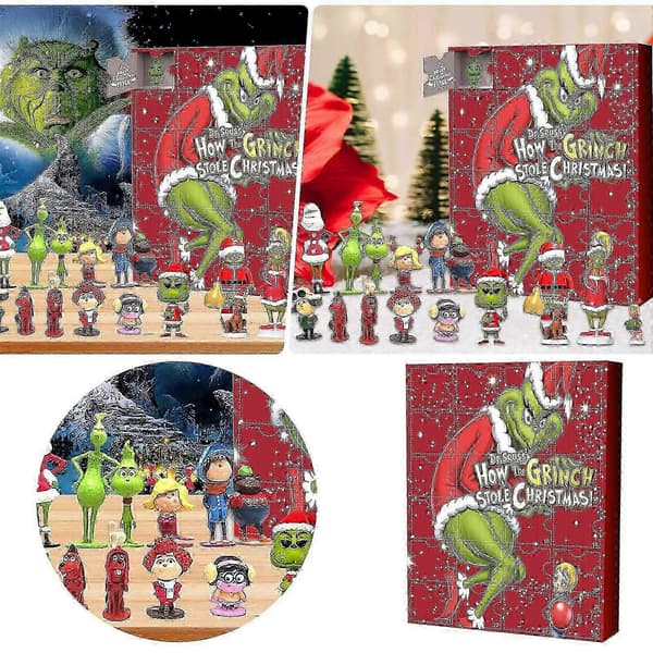 Grinch 24-delars adventskalender julnedräkning grönt monster