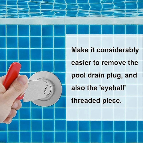 2 stk. Poolprop Fjernelsesværktøj Pool Afløbsprop Fjernelsesværktøj Pool SPA Fjernelsesværktøj (W)