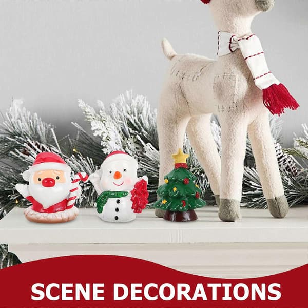 Miniatyr julepynt i harpiks for jul 6-pakning samling(w) Multi 5.50X3.50X2.00CM