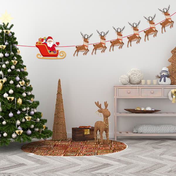 Gjenbrukbar julegirlander 1,8m x 2m med LED-lys