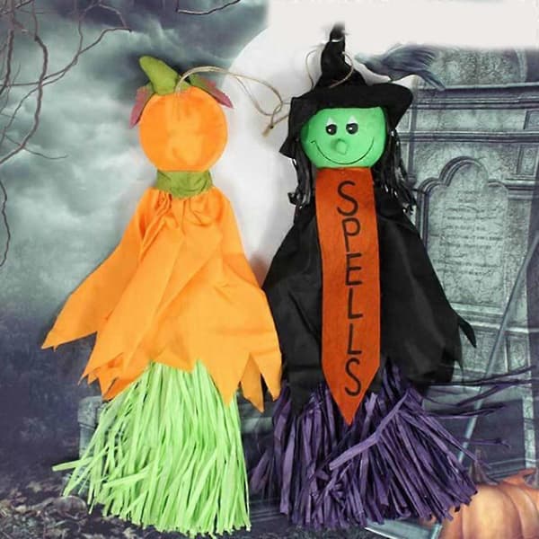 Halloween hængende spøgelsesdekorationer 3-farvemuligheder Hvid