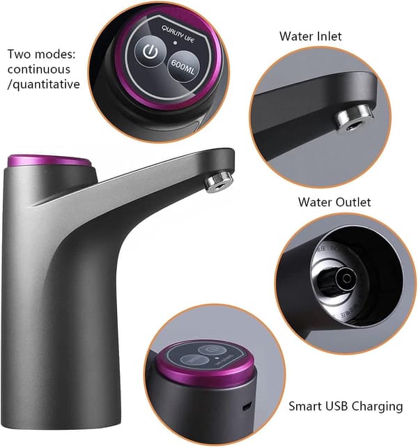 Kannettava USB-vesipullopumppu 5 gallonan yleispulloille