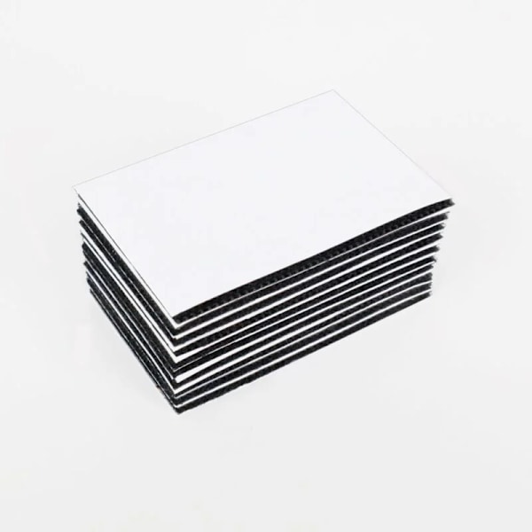 Dobbeltsidet klistermærke, 12 par Velcro sort selvklæbende nylon tape ekstra stærk rektangel 6 × 4cm (B)