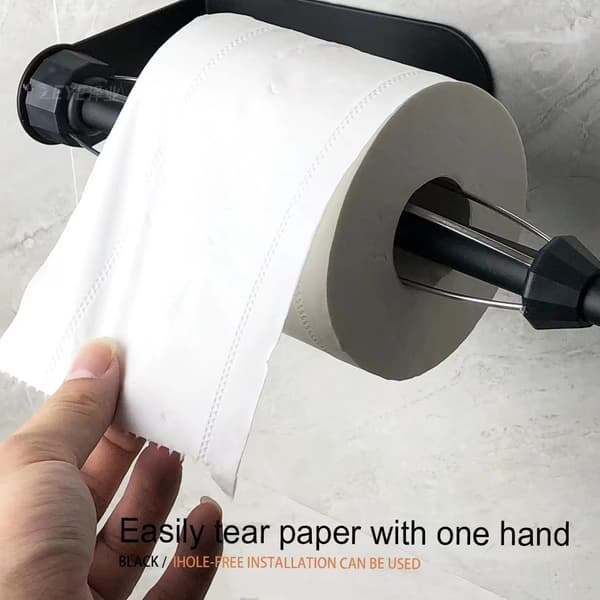 Hushållspappershållare för kök, enhands, rivningsfri design