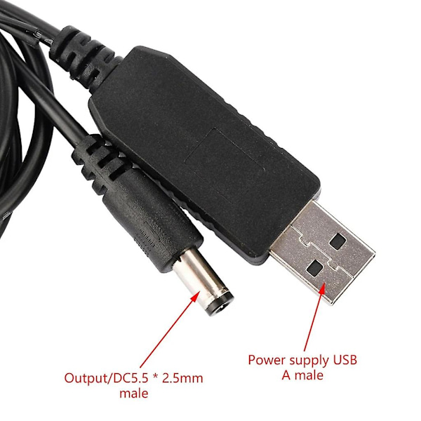 9V/12V Step Up-kabel USB-strömadapter USB-strömförstärkningskabel [FW] 12V 4017