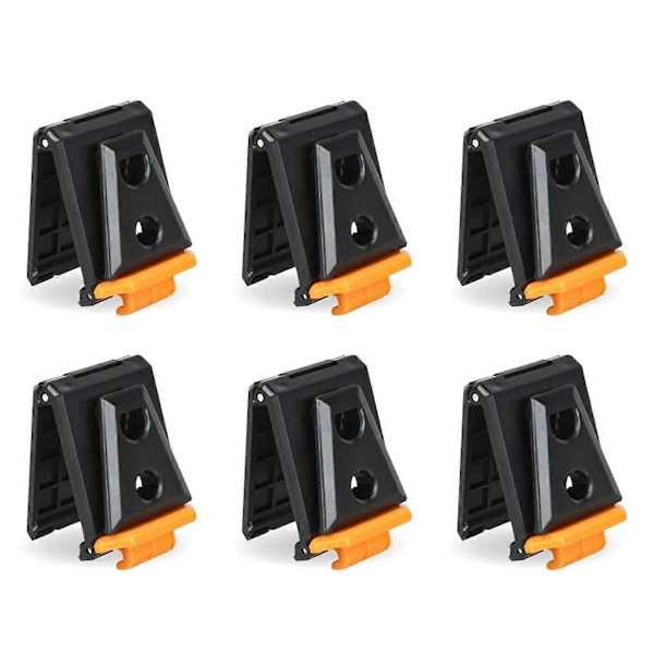 6 stk. Clip Tech Hubs til TOU-CT ClipTech tasker, værktøjsbælteclips passer til modeller TOU-CT-150 TB-CT-150S (W)