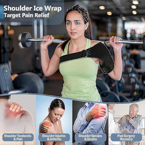 Skulder-ispose-kuldebehandling - Rotator Cuff Kuldebehandling, genanvendelig Varme Køle Kompressionsbandage, skulderstøtte til smertelindring_s_L31 (W)
