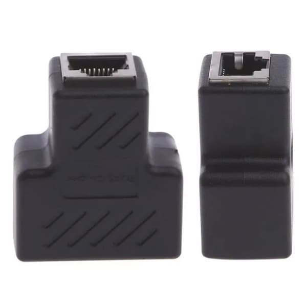 Ethernet 2-vägs hona splitter adapter kontakt 100M