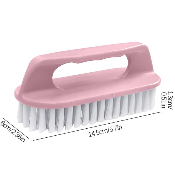 Multifunktionel plastikbørste til rengøring i hjemmet (pink)