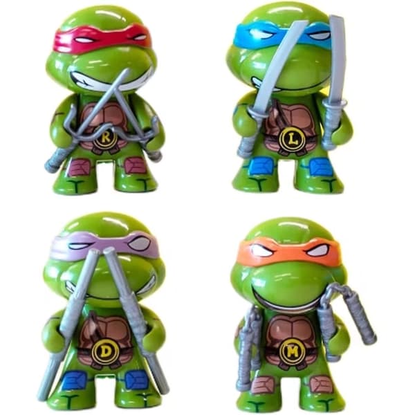 Ninja Turtles 4-pack actionfigurer 3 tum samlarleksaksset