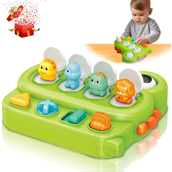 Dinosaur Pop Up Leker for 1 År Gamle Jenter og Gutter Babyleker 6 til 12 Måneder Gaver til 1 År Gamle Første Bursdagsgaver (W)