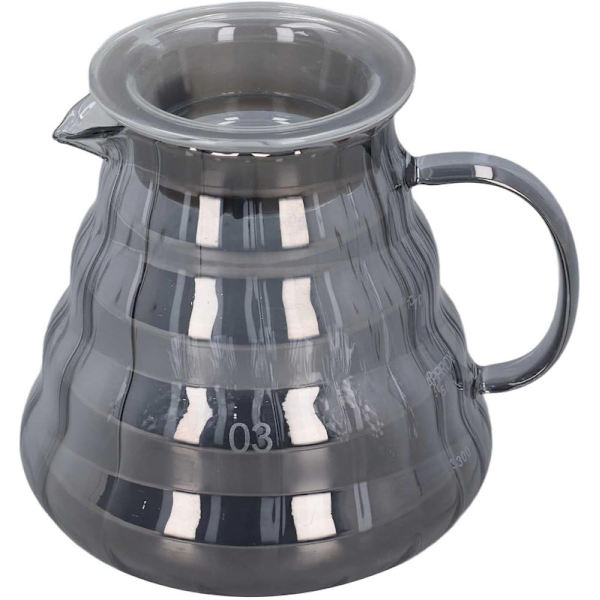Korkea lasinen kahvinkeitin 700ml Borosilikaatti kotikäyttöön (L)