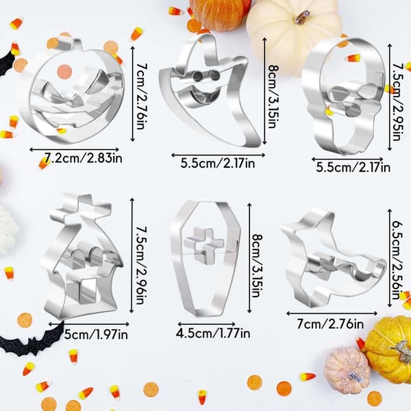 Kakformset med tecknade figurer - Halloween-formar i rostfritt stål för kakor