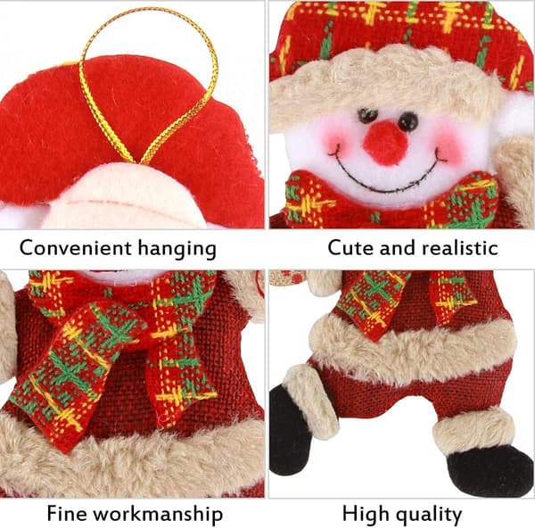 Julgransdekorationer 4-pack plysch
