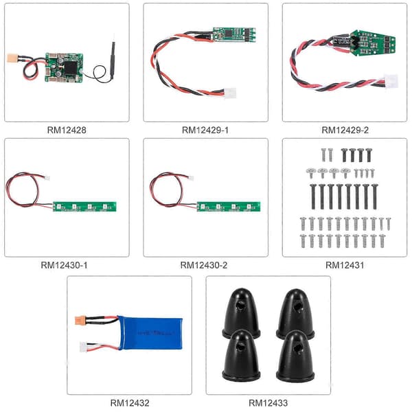 X450 RC Fly Erstatnings Front Motor Drivservo med Kit (Fww)