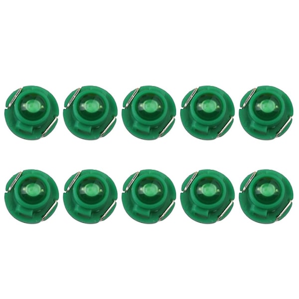 10 stk T3 LED 1SMD 12V Bildekk Instrumentlys Innvendig Leselampe Pærer [FW] Green