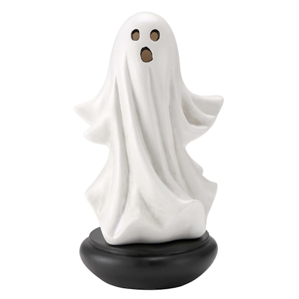 Ghost Røgelsesholder, Vandfaldsbrænder Sød Spøgelse Backflow Røgelsesbrænder, Spøgelsesfigur til Halloween (W)