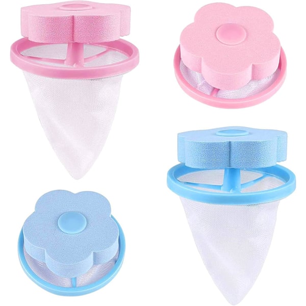 *Fnugfilter til vaskemaskine, hårfjerner, linnednetpose til husholdningslinned, 4 assorterede farver* (W)