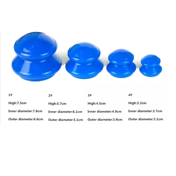 Cupping 5 stk. Silikonekopper