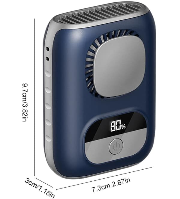 Stille og bærbar ventilator, ideel til køkkenet, indendørs og udendørs. Velegnet til kvinder og mænd. (W)