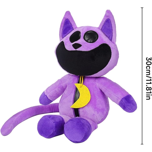 Smiling Critters Plush, 12in CatNap Plush Funny Smiling Critters Plushies, Cute Stuffed Animal Pillow Doll Toys for Fans Kids  (CatNap+DogDay) [Fw]