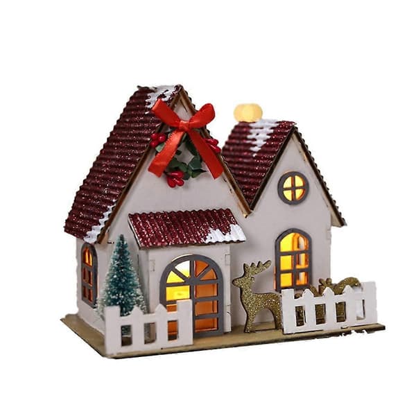 DIY Lysende Trehus Anheng Ornament, 1 Stykke