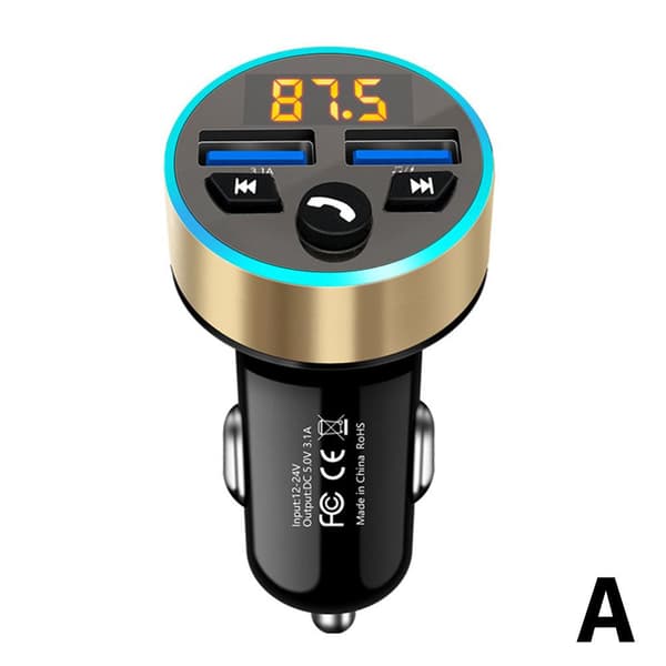 Auton langaton Bluetooth FM-lähetin MP3-soitin 2 Handsfree USB