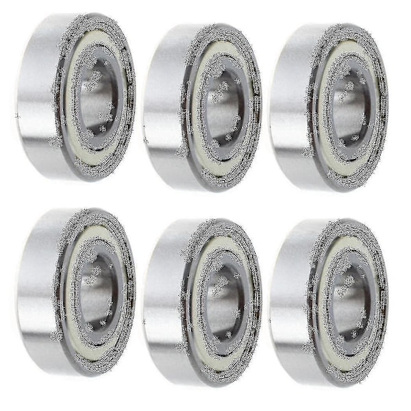 6x 6203z Djupgående Kullager Dubbel Metall Metrisk 17 X 40 X 12mm (W)