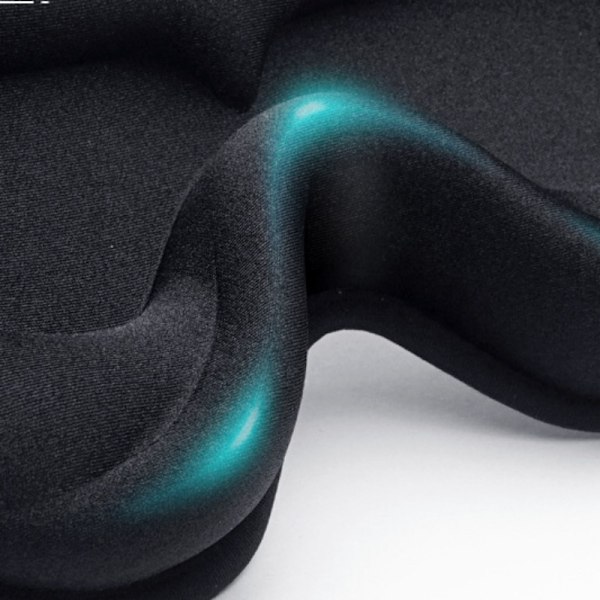 INF Mjuk 3D sovmask ögonmask för flygresor yoga vila Svart Sort