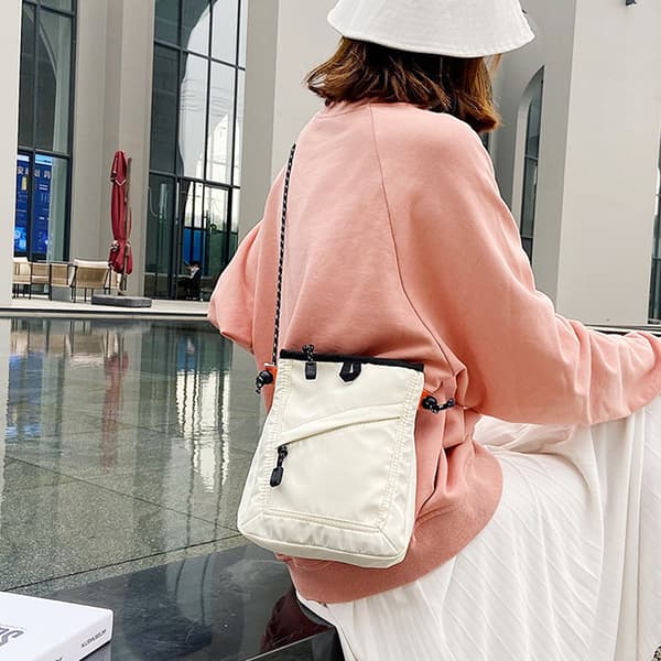 Vanntett Liten Firkantet Messenger Bag for Reise