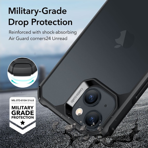 ESR iPhone 15 Deksel Air Armor Frostet Svart (W)
